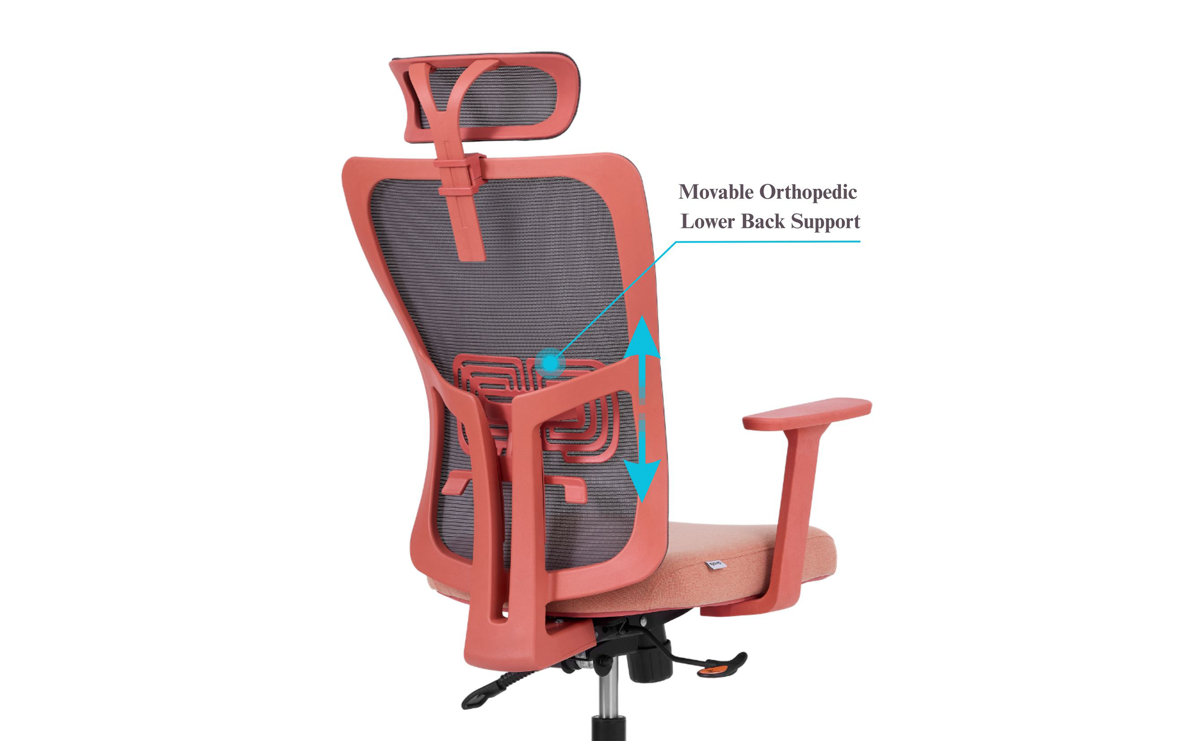 Scaun de birou Stelo, roz  10